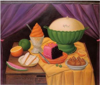 費爾南多 博特羅 Still Life With Ice Cream Helado